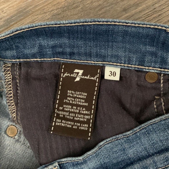 7 For All Mankind Straight Leg Low Rise Jeans - Picture 3 of 5